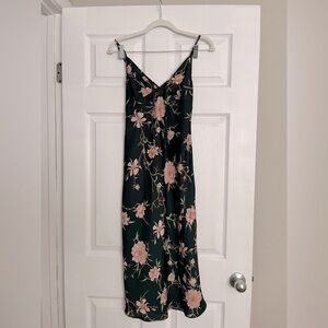 Urban Outfitters Floral satin Green Dress
